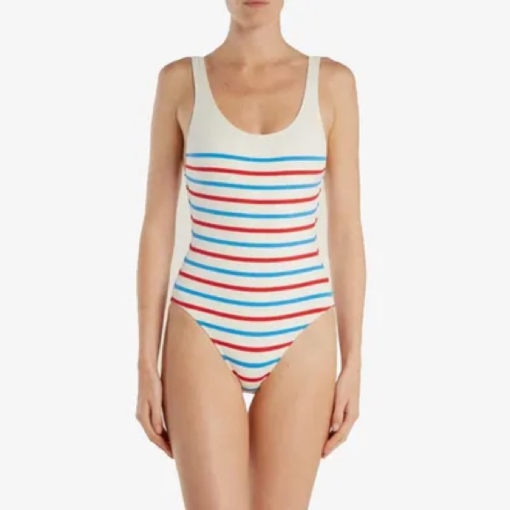 SOLID & STRIPED American Stiped One-Piece Swimsuit
